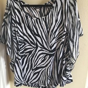 Zebra print top